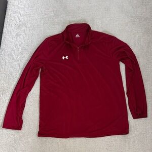 Under Armour Deep Red Half-Zip Performance Pullover